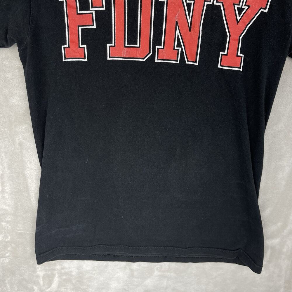 Vintage FDNY T Shirt Delta Pro Weight Black Faded NYC Fire Dept Small Grungecore - Picture 5 of 11